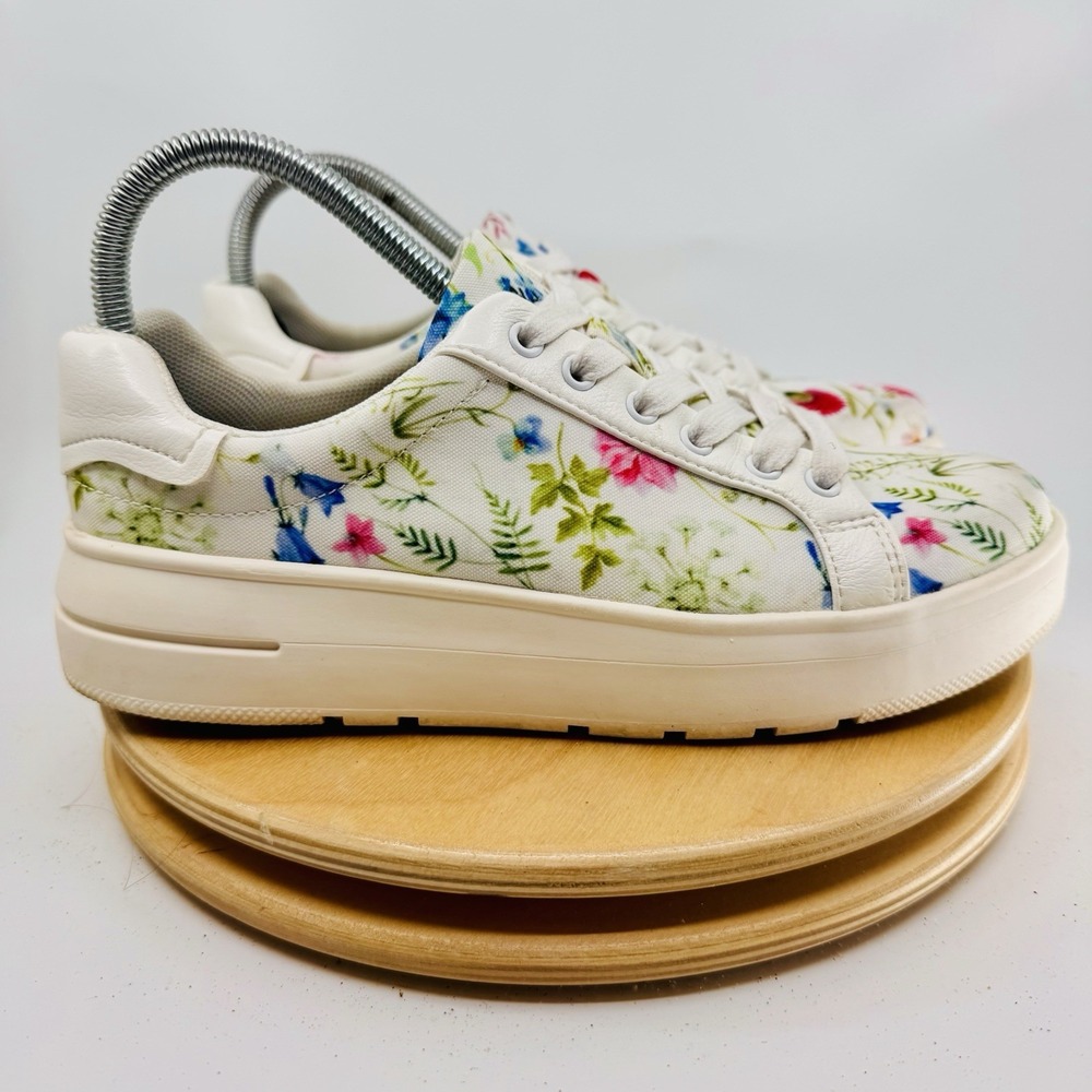 BareTraps‎ Nishelle Sneakers Shoes Womens 7.5 White Floral Canvas Casual - Picture 5 of 8